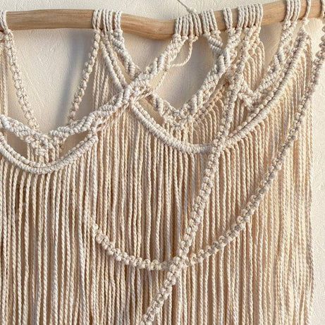 مكرمية حائط خشب، 100*120 سم