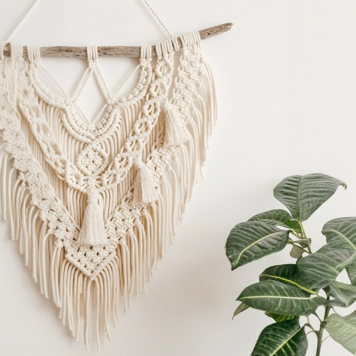 مكرمية حائط خشب، 60*80 سم