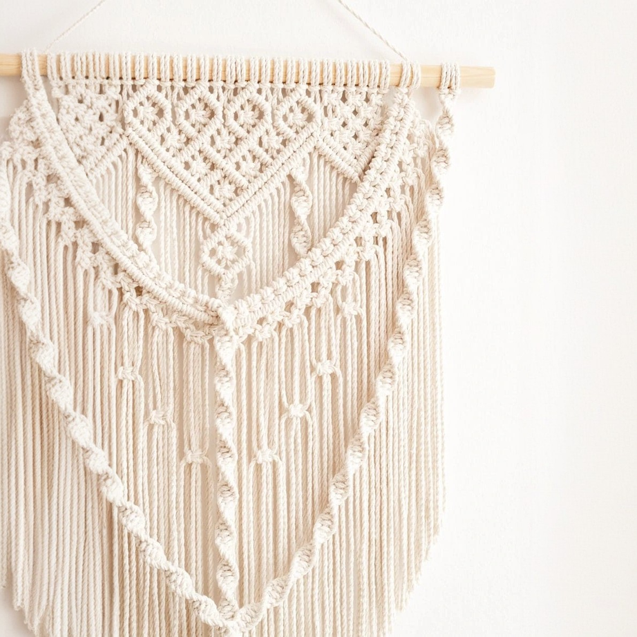 مكرمية حائط خشب، 50*70 سم