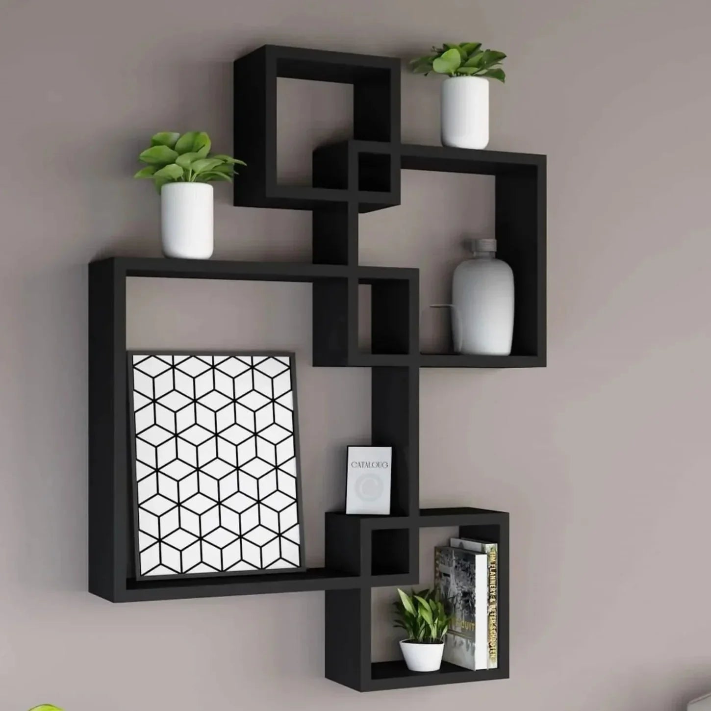 رف حائط ام دي اف، 72*12*110 سم