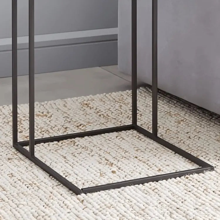 ترابيزة جانبية معدن بسطح جرانيت، 40*40*60 سم