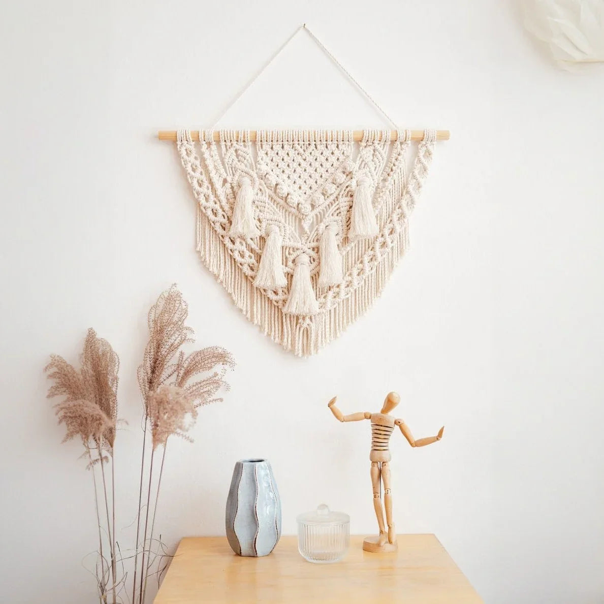 مكرمية حائط خشب، 50*70 سم