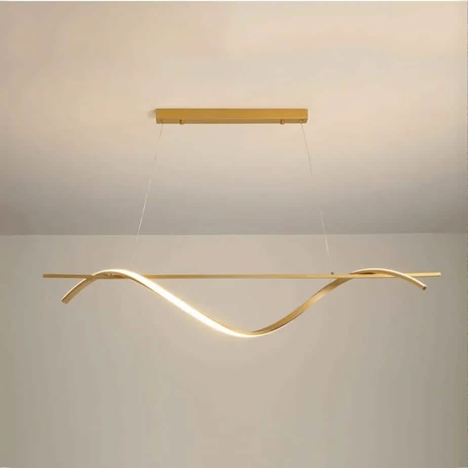 نجفة معدن و رابر، 100*75 سم- ذهبي