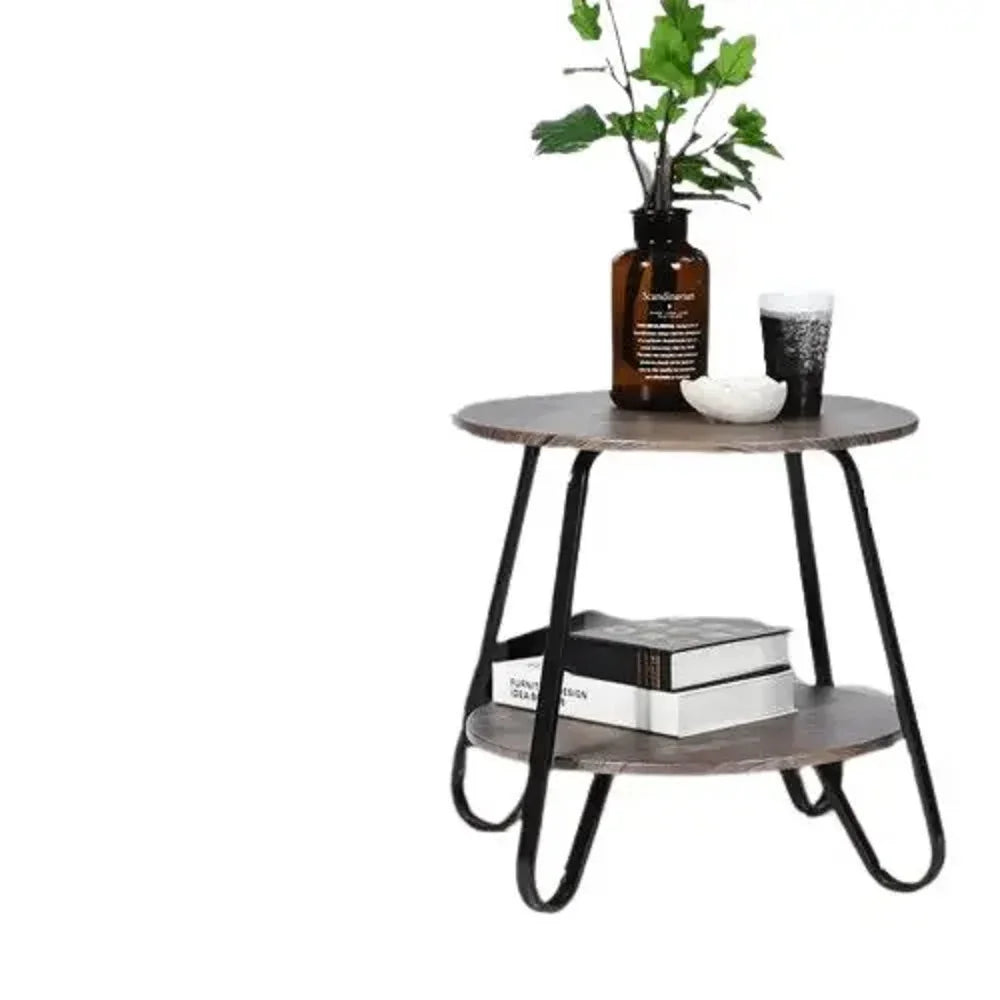 ترابيزة جانبية ستيل وام دي اف، 45*45*50 سم