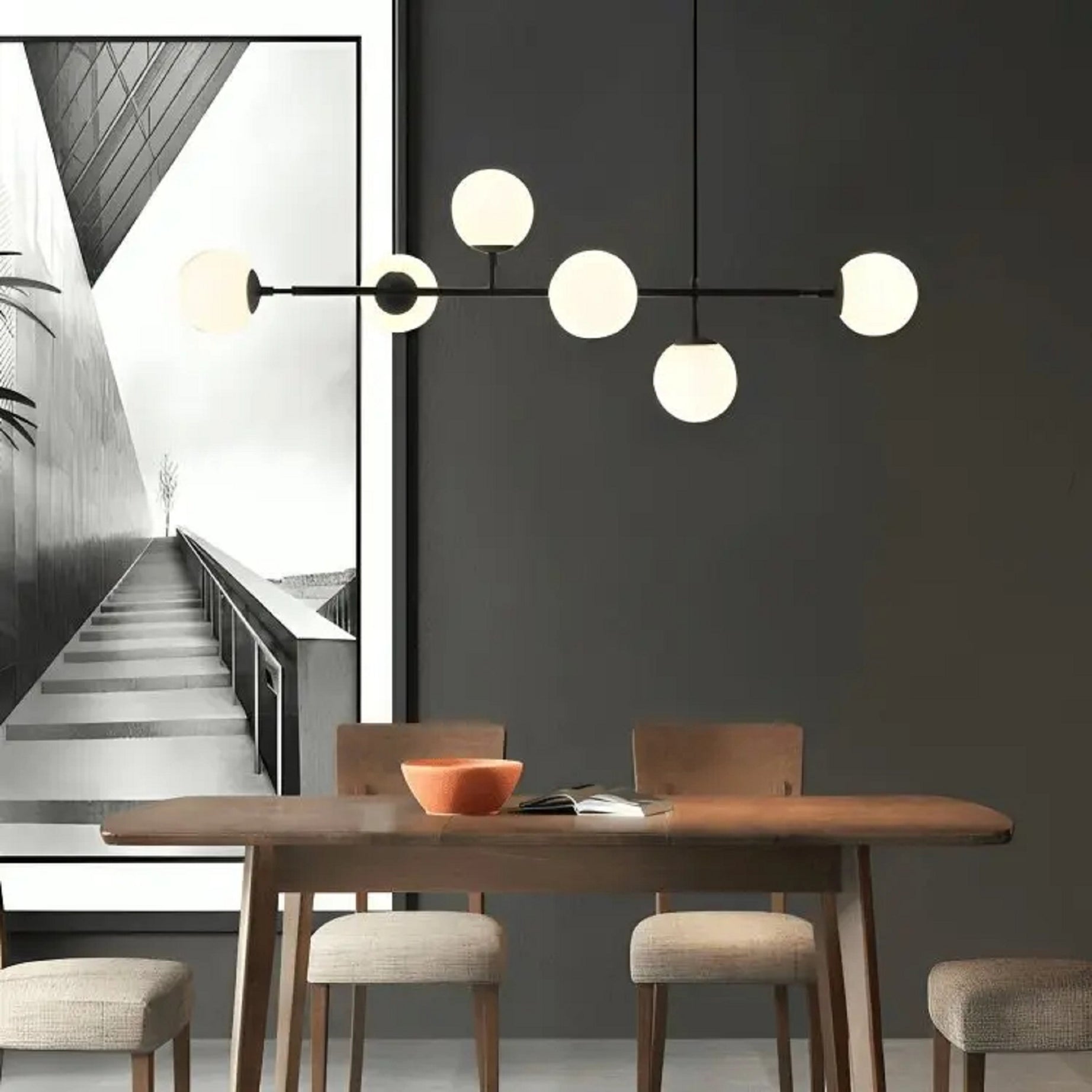 نجفة ستيل و زجاج، 120*150 سم