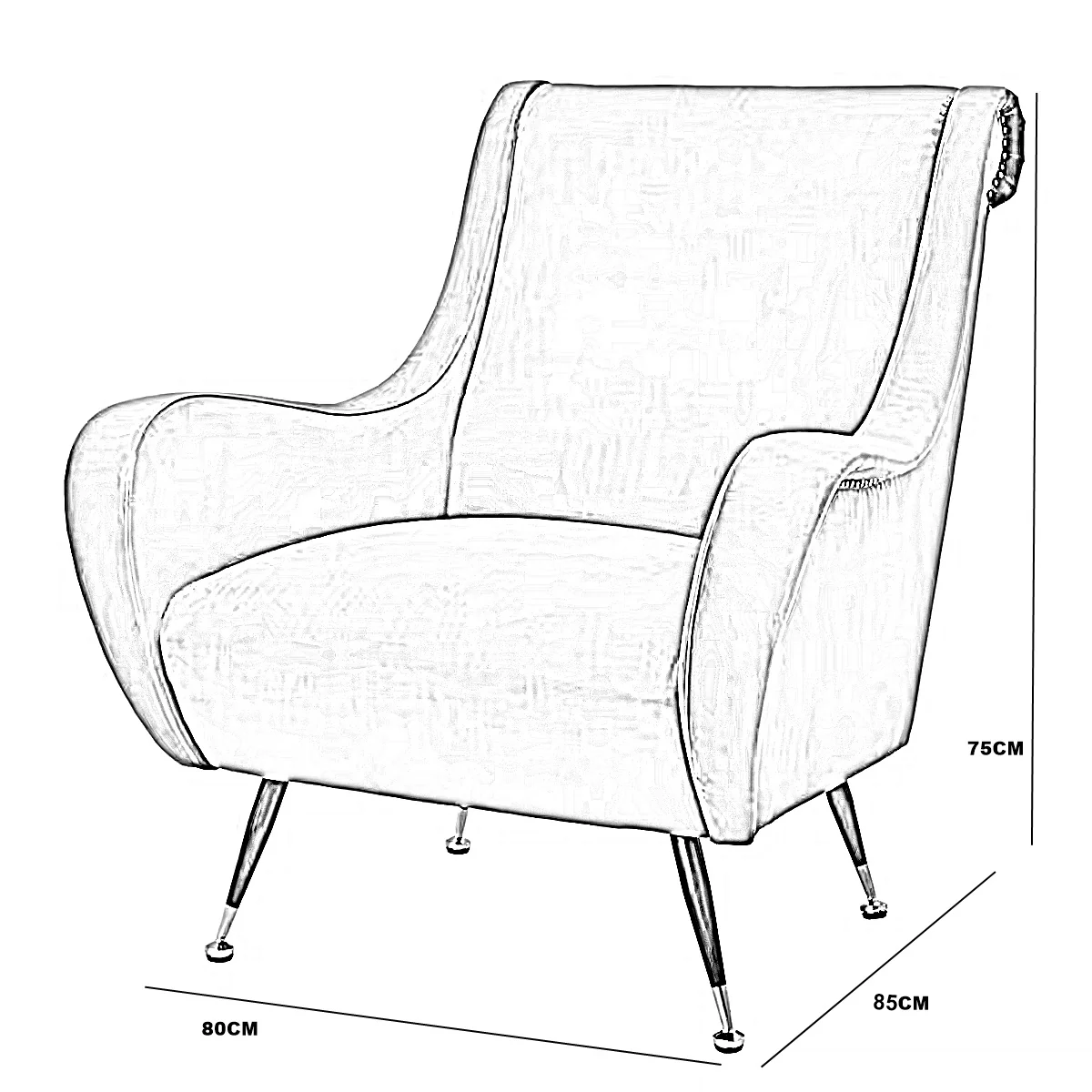 كرسي خشب زان، 80*85*75 سم