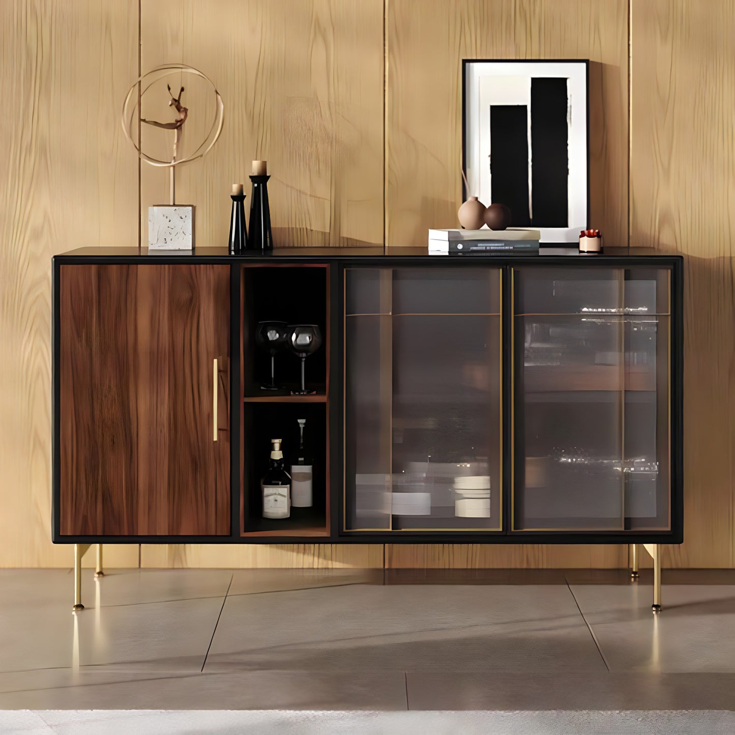 بوفيه خشب ام دي اف، 160*40*90 سم