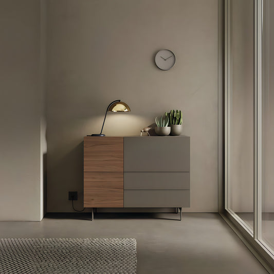 وحدة أدراج خشب ام دي اف، 120*40*90 سم