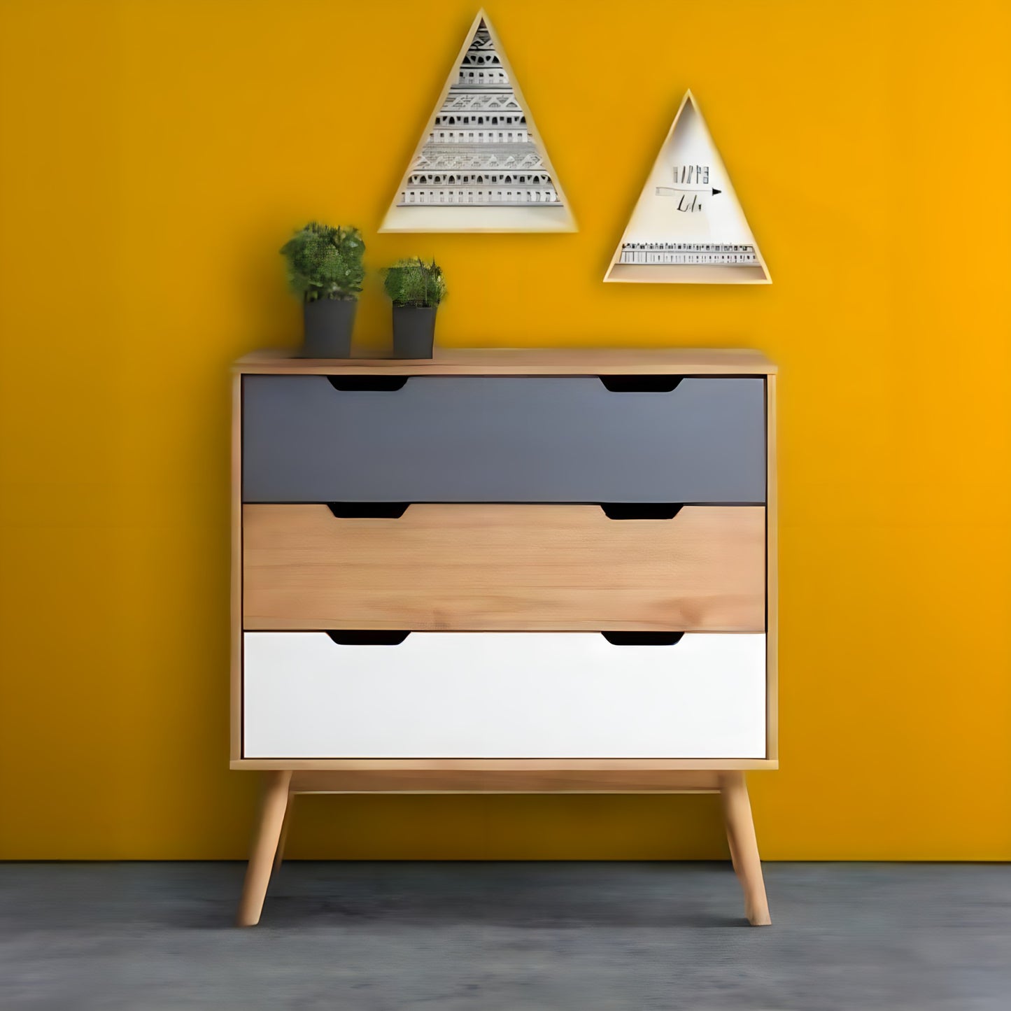 وحدة أدراج خشب ام دي اف، 80*40*90 سم