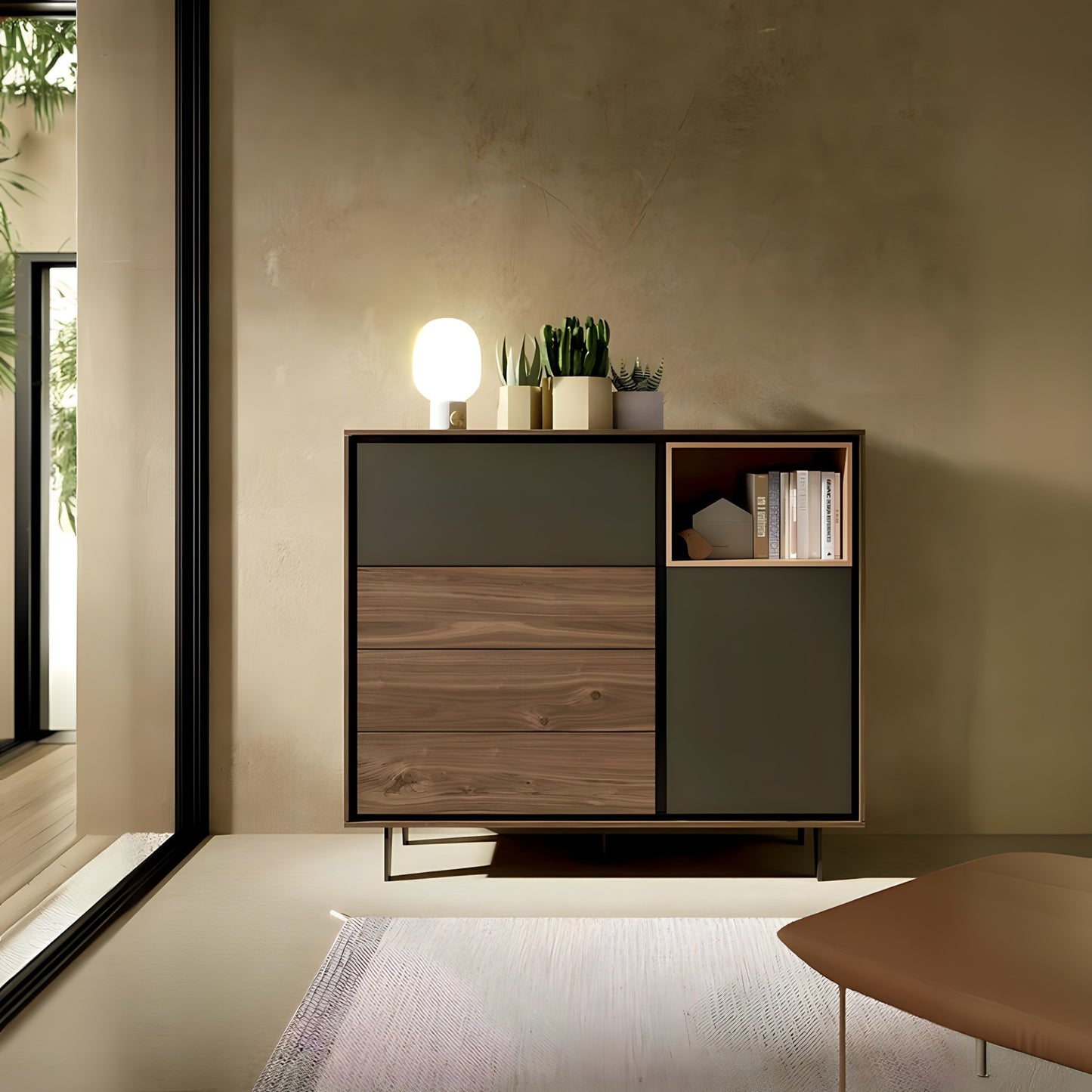 بوفيه خشب ام دي اف، 100*40*100 سم