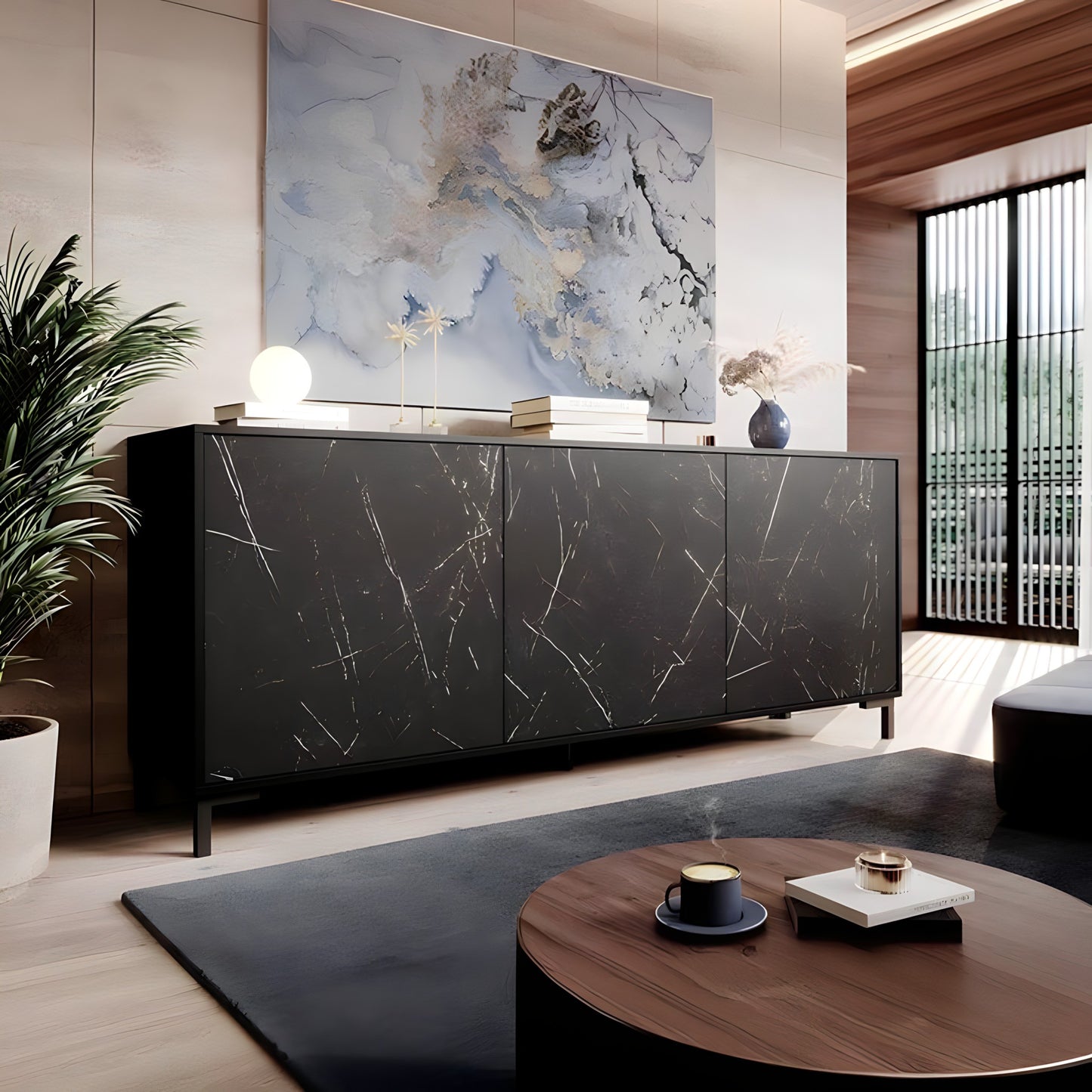 بوفيه خشب ام دي اف، 180*40*100 سم