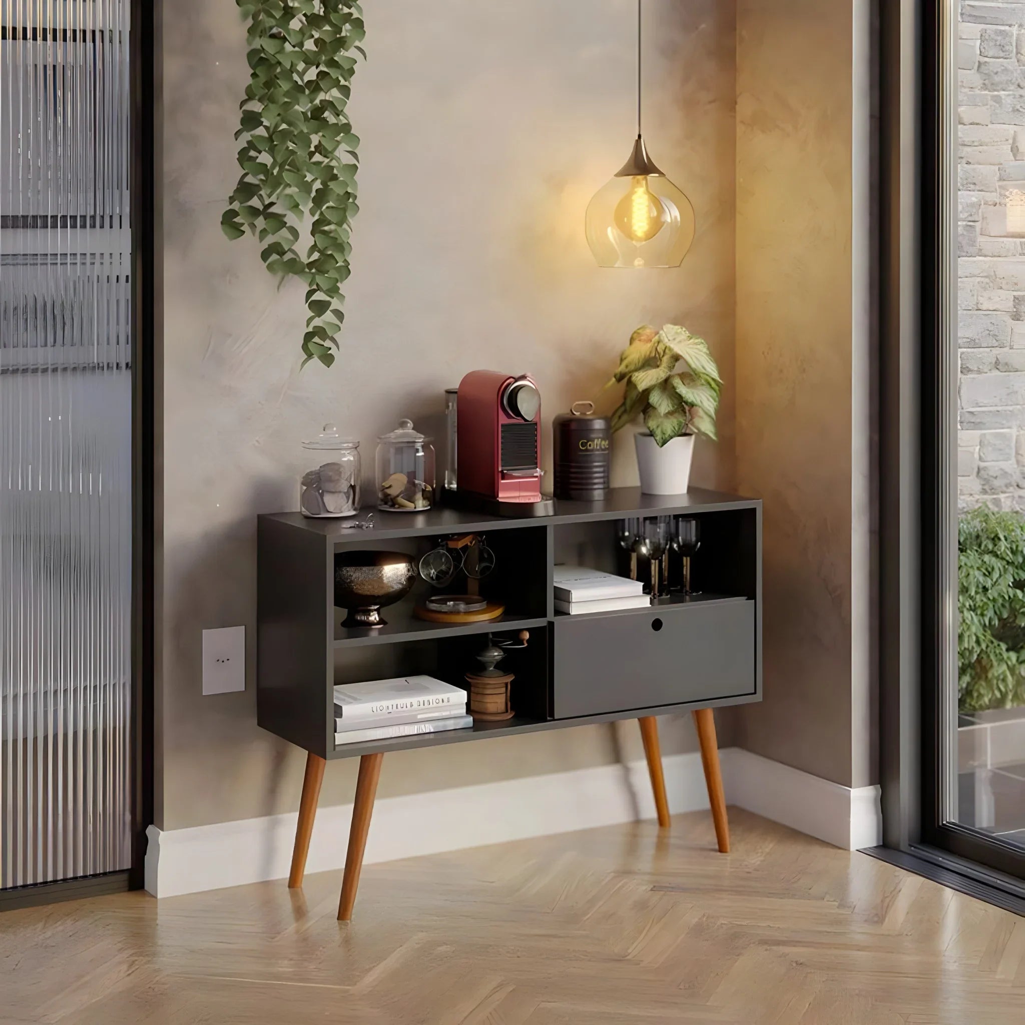 كوفي كورنر خشب ام دي اف، 120*40*90 سم