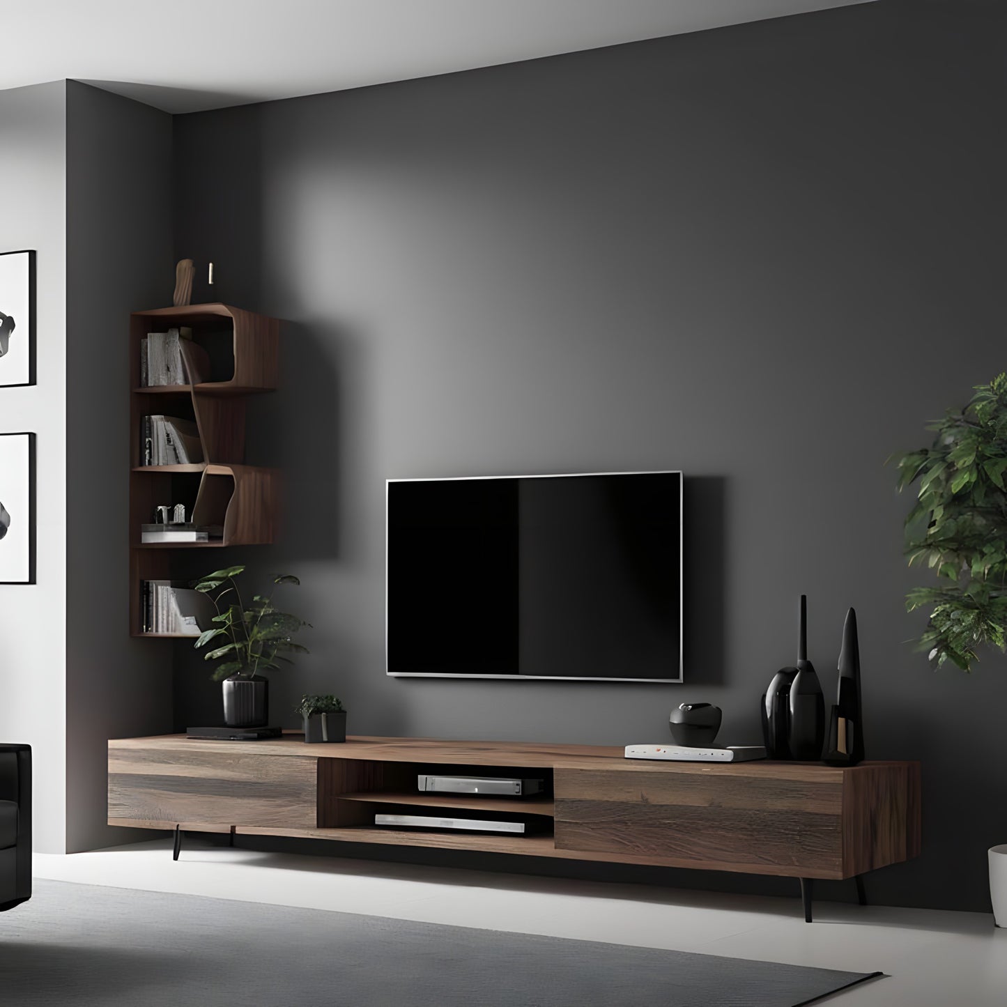 ترابيزة تليفزيون خشب ام دي اف، 200*30*40 سم