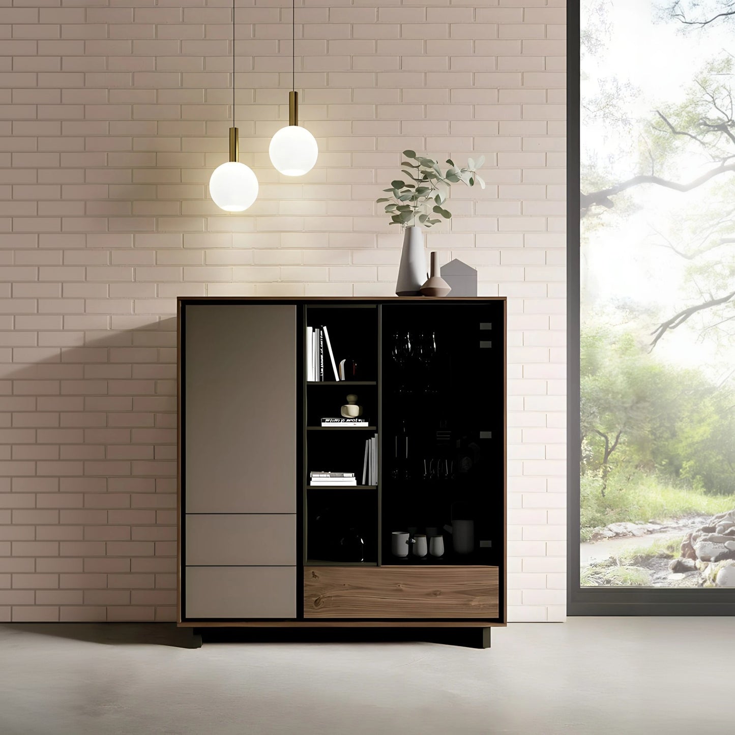 وحدة تخزين خشب ام دي اف، 100*40*100 سم