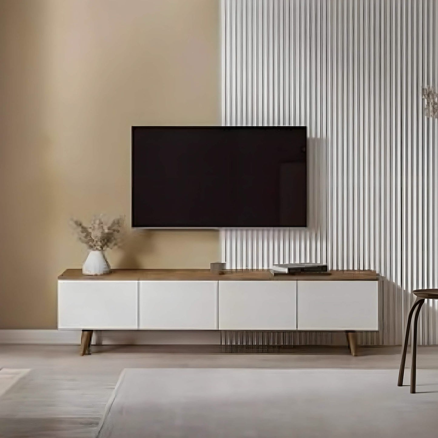 ترابيزة تليفزيون خشب ام دي اف، 180*30*40 سم