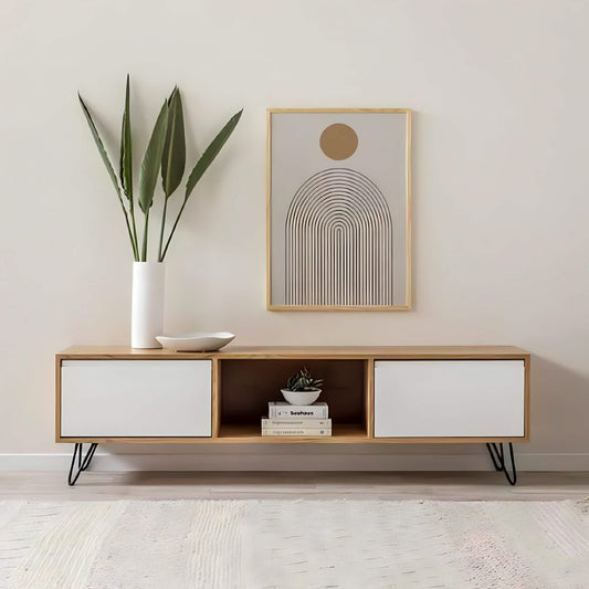 ترابيزة تليفزيون خشب ام دي اف، 140*30*45 سم