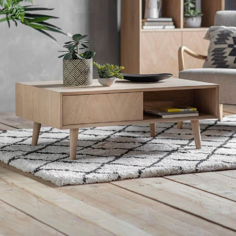 ترابيزة قهوة خشب ام دي اف، 90*60*40 سم