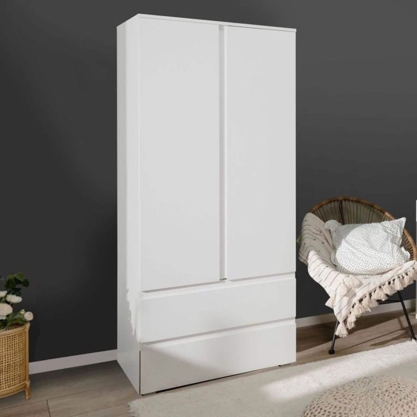 دولاب خشب ام دي اف، 80*40*200 سم