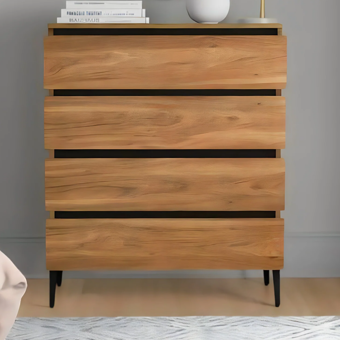 وحدة أدراج خشب ام دي اف، 60*40*100 سم