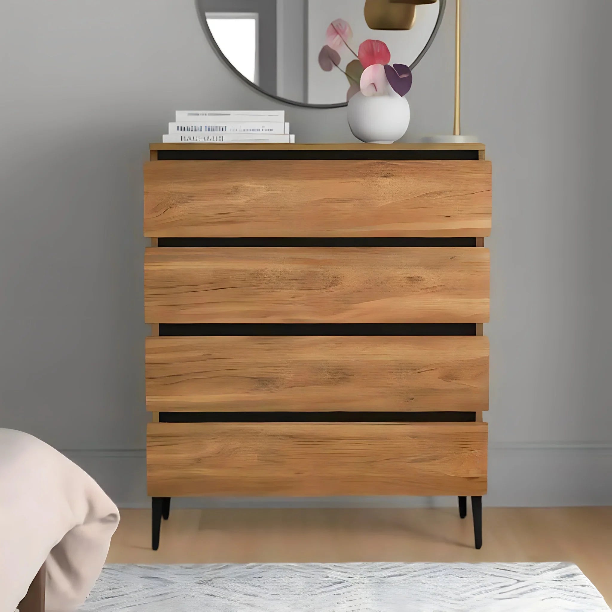 وحدة أدراج خشب ام دي اف، 60*40*100 سم