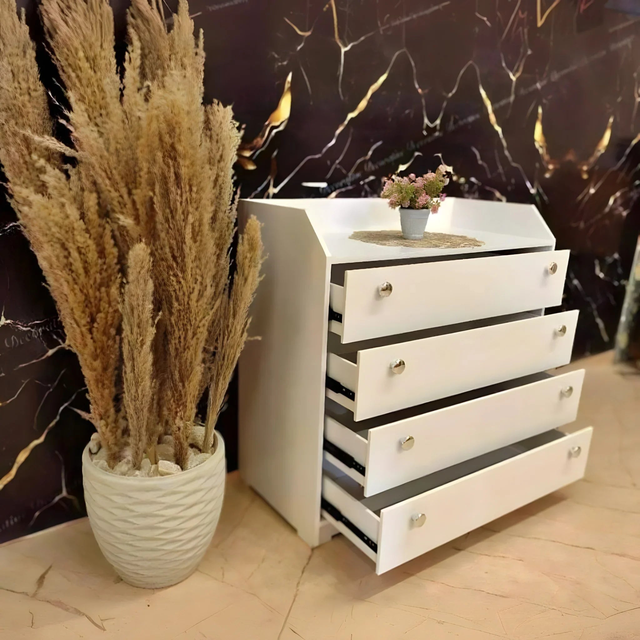 وحدة أدراج خشب ام دي اف، 80*40*80 سم