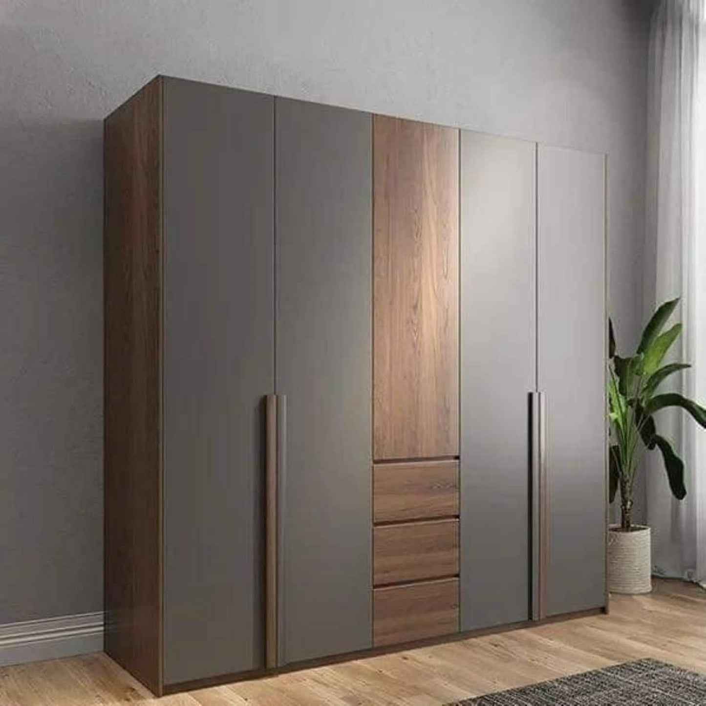 دولاب خشب ام دي اف، 200*40*200 سم