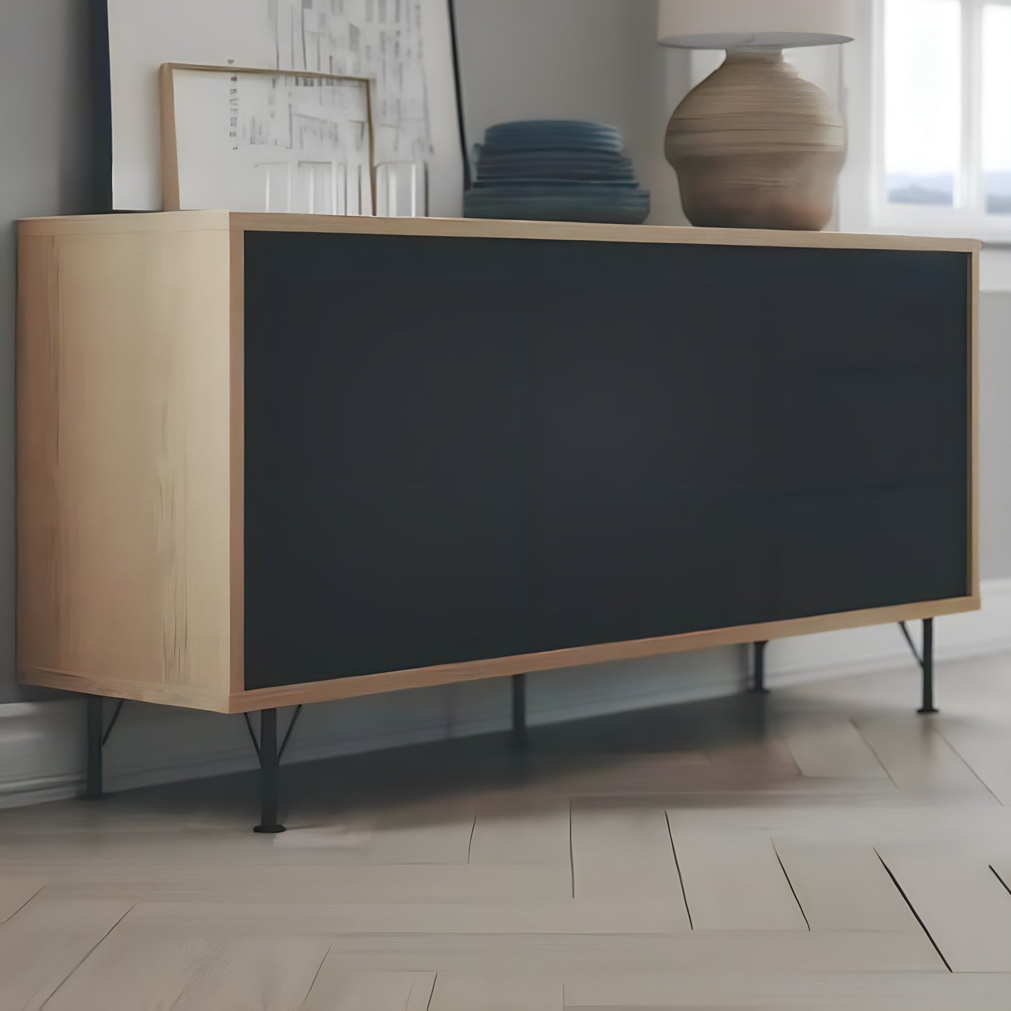 بوفيه خشب ام دي اف، 160*40*90 سم