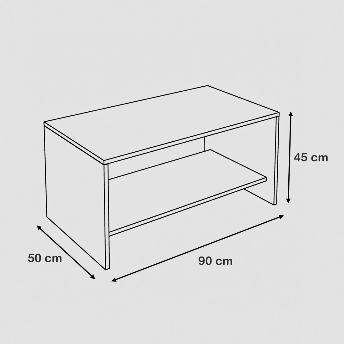 ترابيزة قهوة 90*50*45 سم - ZAT16