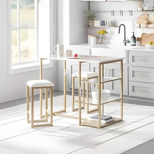 سفرة معدن و ام دي اف مع 2 كرسي - RON308 Royal Iron