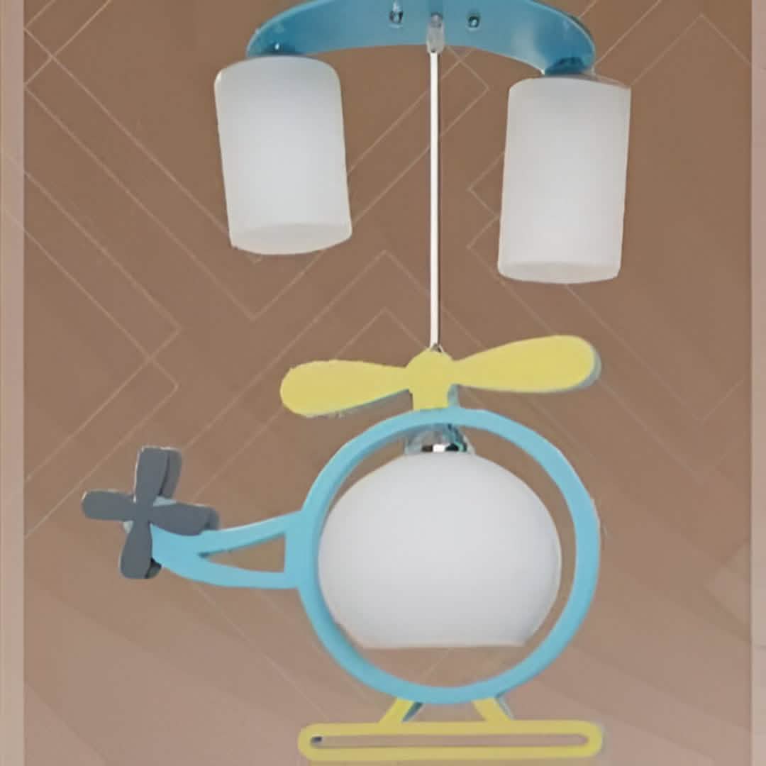 نجفة خشب و زجاج، 18*50 سم - لبني