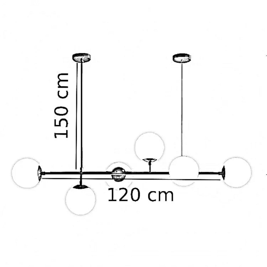 نجفة ستيل و زجاج، 120*150 سم