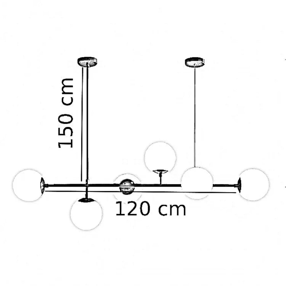 نجفة ستيل و زجاج، 120*150 سم