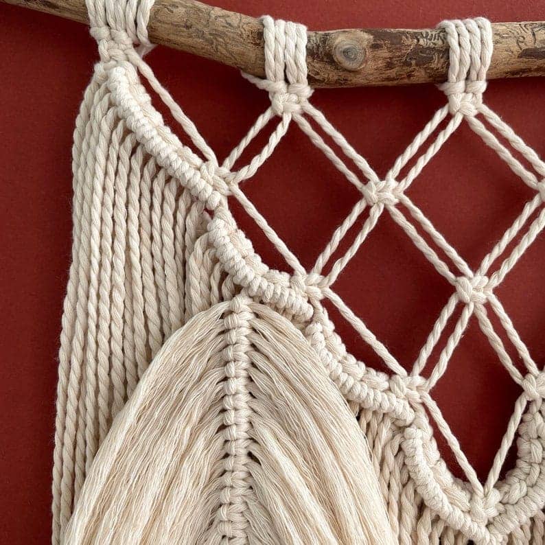 مكرمية حائط خشب، 50*70 سم