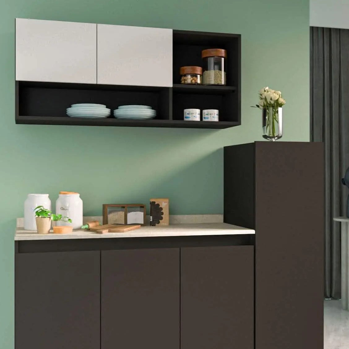 مطبخ خشب ام دي اف، 3 قطع