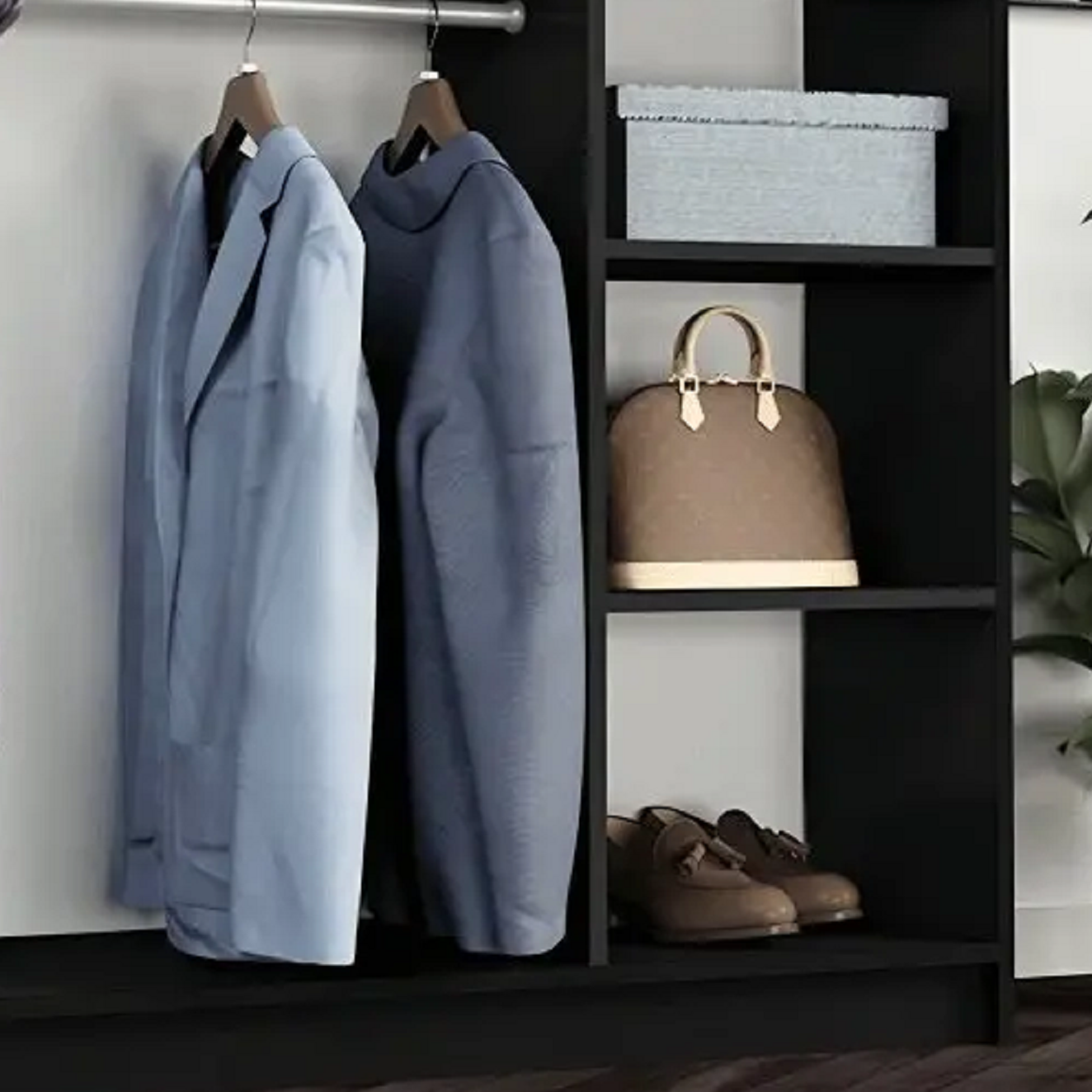 شماعة ملابس خشب ام دي اف، 120*40*120 سم