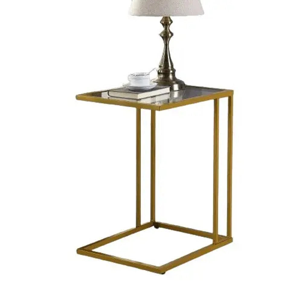 ترابيزة جانبية بسطح زجاج، 40*45*50 سم