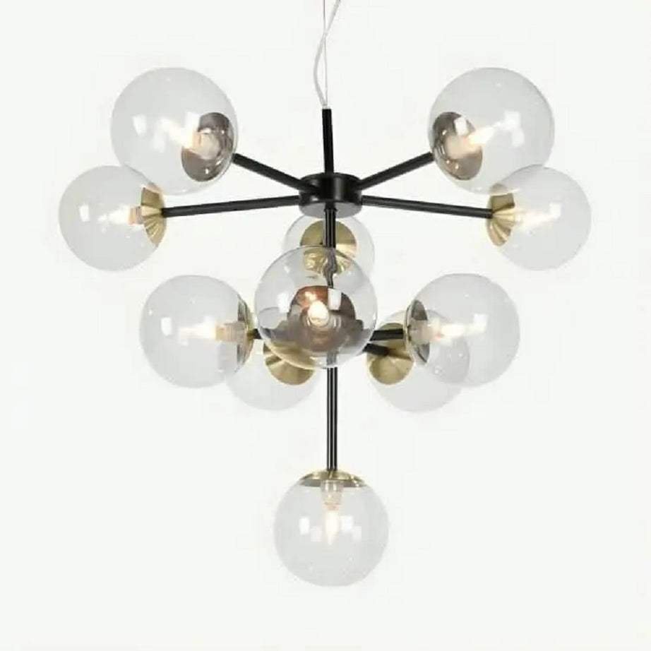 نجفة معدن و زجاج، 61*52 سم