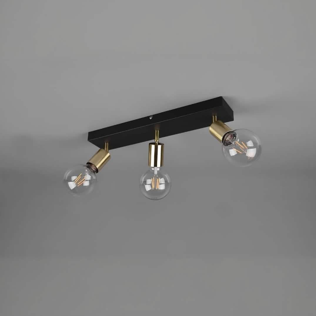 نجفة معدن، 10*25 سم - أسود*ذهبي