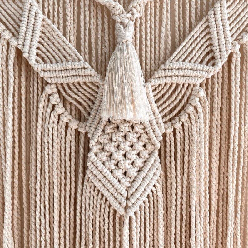 مكرمية حائط خشب، 60*80 سم