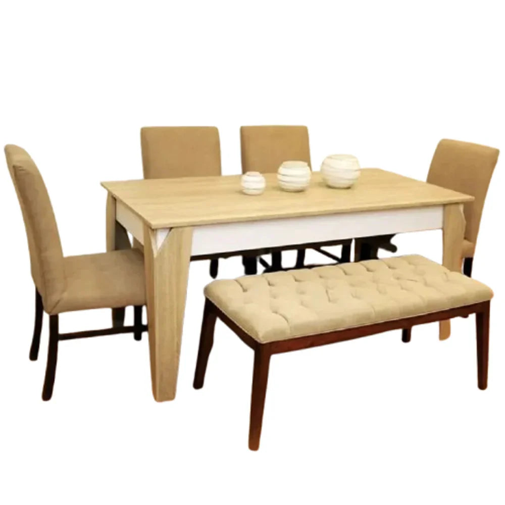 طقم سفرة ام دي اف، 6 قطع