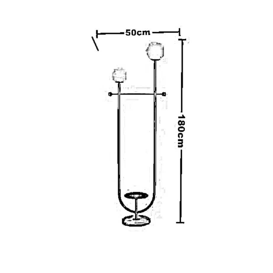 شماعة ملابس بإضاءة ستيل، 50*180 سم