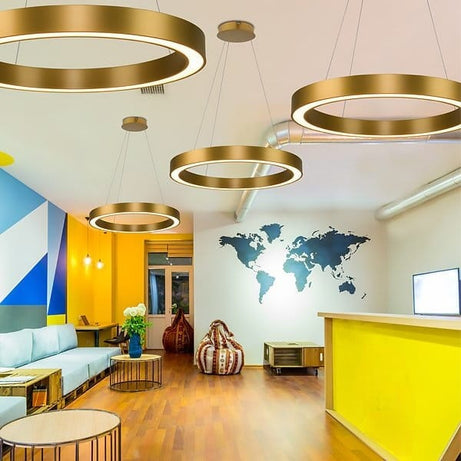 نجفة ستيل و كريستال، 60*90 سم - ذهبي