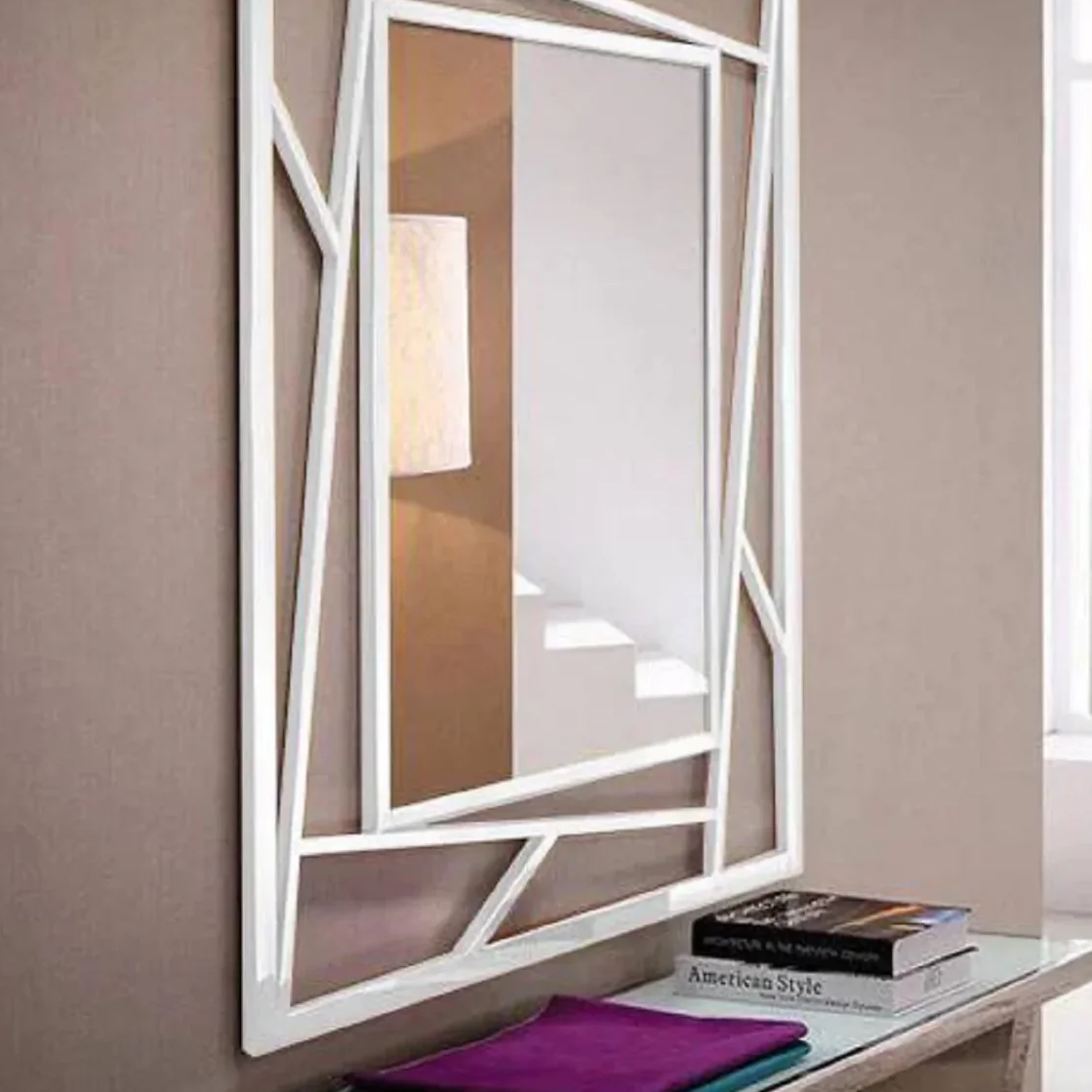 مرايا حائط بإطار خشب ام دي اف، 70*2*90 سم