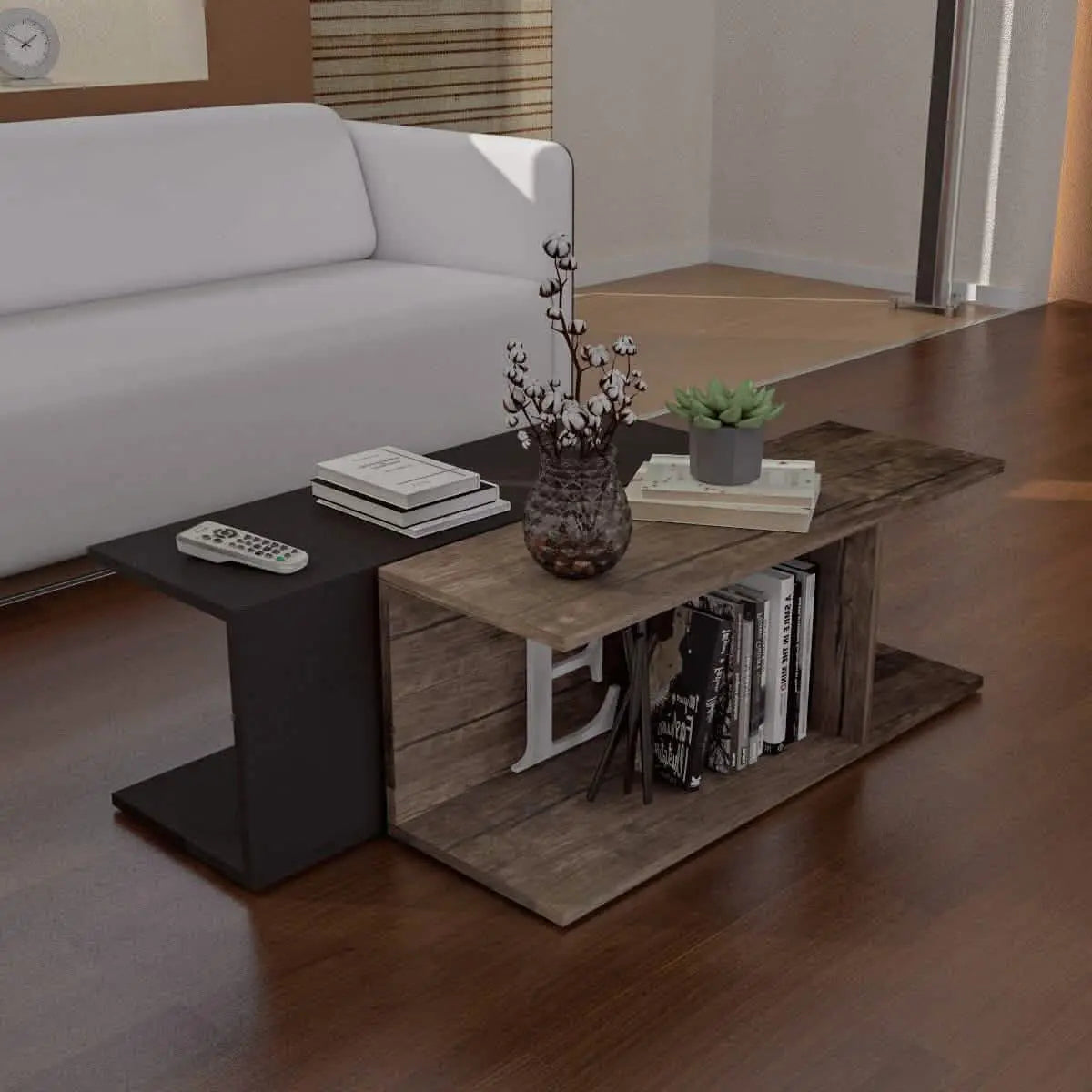 ترابيزة قهوة مزدوجة، 90*60*35 سم