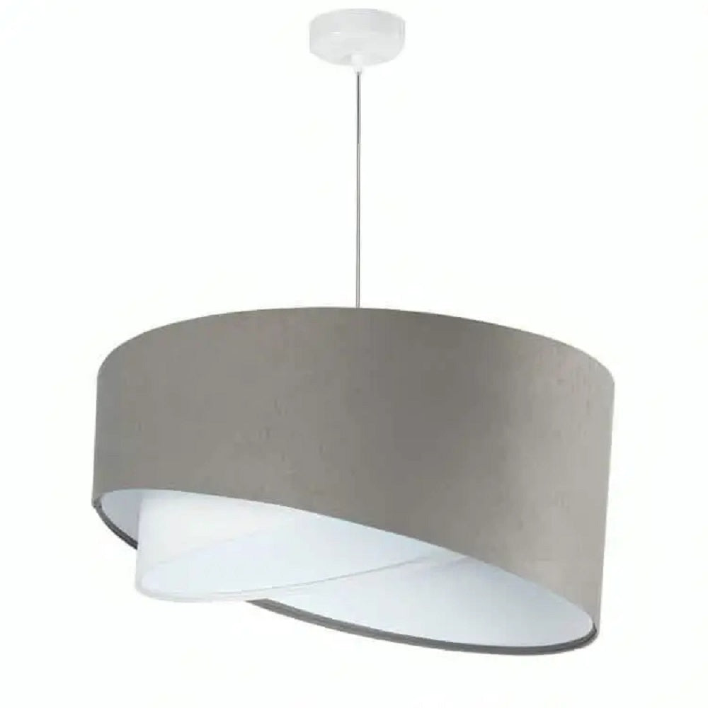 نجفة معدن، 70*50 سم - أبيض × رمادي