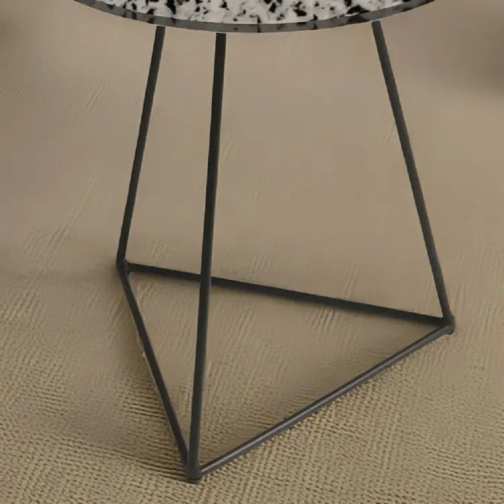 ترابيزة جانبية معدن بسطح جرانيت، 45*50 سم