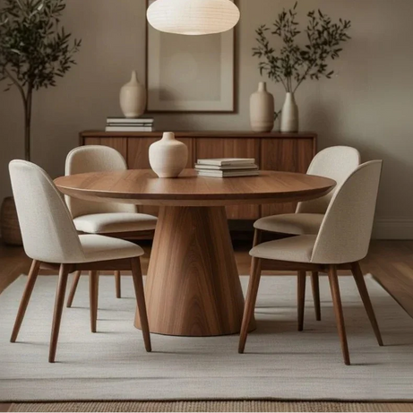 طقم سفرة خشب زان و كونتر، 5 قطع