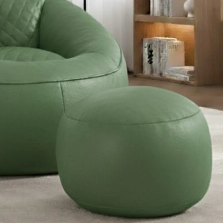 طقم بين باج مع بف جلد، قطعتين - أخضر فاتح