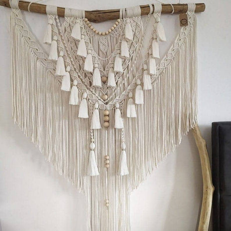 مكرمية حائط خشب، 120*150 سم