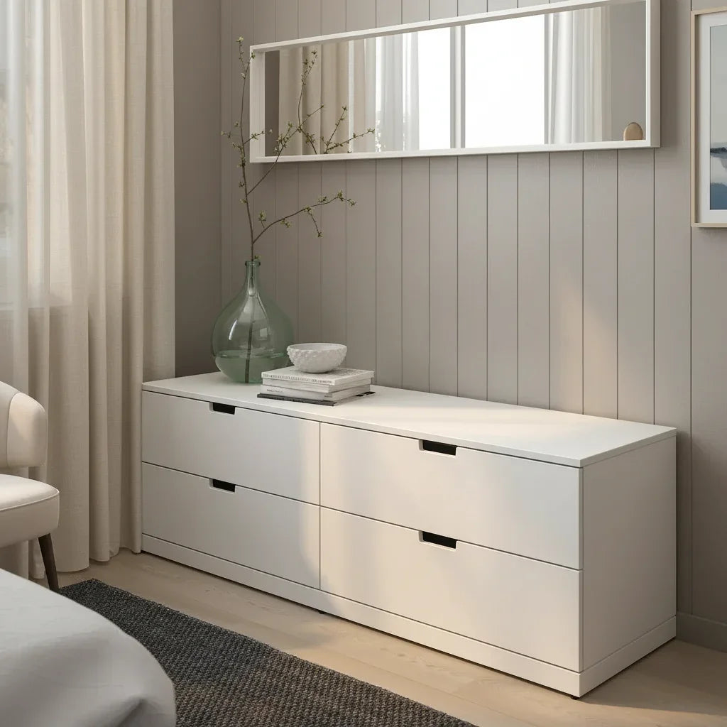 وحدة أدراج خشب ام دي اف، 100*40*40 سم